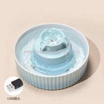 고양이정수기 세라믹 도자기 수반 급수기 음수대, 22 케이크 디스펜서의 파란색 그