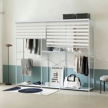 더데코 매직스페이스 2510+롤스크린 드레스룸 시스템행거