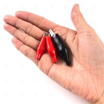 악어크립 전기 테스터 악어집게 절연 전선 악어클립 원형 어스 단자 연결 그레버 테스트핀 동클립 집게 PVC 도색 DIY 코팅 작업 3.5A 5A 소형