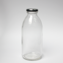 광동 우유병 라떼 밀크티병 요거트병 딸기우유병 음료 원형 유리병 500ml 24개, 러그캡 블랙