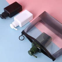 심플 여행용 공병 3P세트 - 휴대용 샴푸통 워시세트 지퍼백포함, 150ml 밝은색 3종