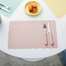모던하우스 충장 레이스 실리콘 식탁매트 핑크