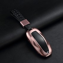 카드키 홀더 메탈 카드키 케이스 테슬라 모델3 전용, 키타입-로즈골드[우븐버클]