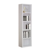 5단300틈새 화이트 책장, 메이플화이트