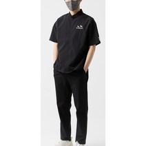GrooMingNo1 애견 애묘 유니폼 미용사가운 1SET, L, 검정무지, L