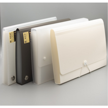 하도메 파일 서류 부동산 a4 영수증 정리 보관 포켓 아코디언 pp 클리어 인덱스 케이스, 버클 파일(brown)