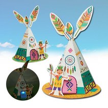 tt01169 만들기세트 인디언 텐트 만들기(5set), LED등-구매(5개)