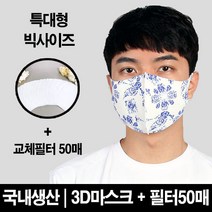 블랙마스크 빅사이즈_ 3D 입체 마스크 샹들리에 교체필터50장증정 특대형사이즈 이보다 더 큰 사이즈는 없다 에어로실버 향균마스크 비말차단 침방울차단, 1개