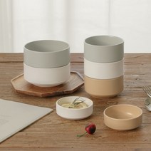 2인 식기세트 14p 신혼부부 밥그릇 한식기 세트 자취, 크림&베이지
