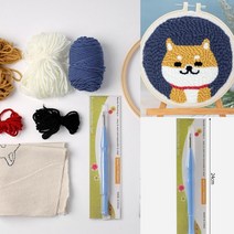 DIY 펀칭자수 패키지(시바견) 미니와펜 와펜패치 소량와펜