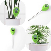 마트498 홈가드닝 토양 수분측정기 라이트그린 식물습도 온도계 텃밭 곡물수분계 함수율측정기 모니터링