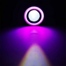 자동차 후진등 전조등 2Pcs 12V 유니버설 COB LED DRL 운전 조명 화이트 블루 핑크 옐로우 그린 레드 엔젤, 03 3.5inch (89mm), 06 Pink Ring