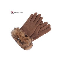 [기타] 한영 캉가루 정품 여성용 앙고라 토끼털 장갑 KL17 (블랙 브라운)/여자/여성