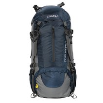 Lixada-50L 대형 방수 여행 가방 나일론 배낭 야외 스포츠 배낭 및 레인 커버 캠핑 등산 트레킹 배낭, 02 푸른 색