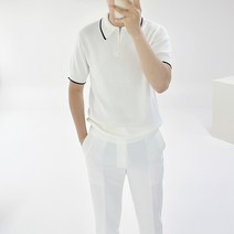 아도르클래식 플립 4컬러 헨리넥 카라 지퍼 봄 여름 시원한 니트 반팔티