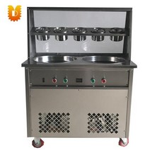 얼음 튀김 기계 아이스크림 롤 만드는, LED square pan 5cm - EU