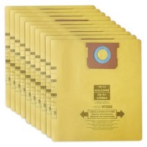 노 브랜드 10 팩 교체 유형 I 진공 필터 백 9067200 Shop Vac 10-14 갤런 일회용 Collectio, 진공 청소기 먼지 봉투, Yellow