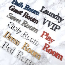 도어사인 방문이름표 사무실 방 문패 staffonly 방문문패, 5.블랙+화이트, 16. Laundry Room