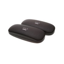 제너핏 블랙 인조사피아노가죽 안경수염프린트 하드 메탈 안경케이스