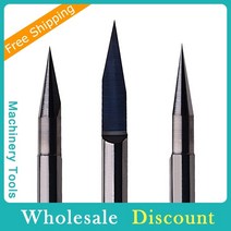 pcb 금속 절단 가공46 mm PCB 조각 비트 V 모양 팁 엔드 밀 CNC 라우터 1 개 텅스텐 카바이드 3D 밀링 커, 02 H 6mm_06 VB-A25-T01