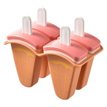 스틱이있는 과일 Sicle 금형 Sicle 금형 제빙기 수제 PP Sicle Maker Kid Easy Release 스크림 금형 재사용 가능한 DIY 금형, 녹색