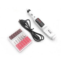 미니그라인더 5v 미니 연삭기 매니큐어 기계 소형 dremel 미니 펜 usb-5v, 매니큐어 비트와 함께