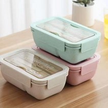 수저포함 소풍 직장인 도시락 통 밀프랩 런치박스 직사각 850ml, 03도시락850ml-민트