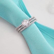 3개1세트 더퍼스트 큐빅 반지웨딩 큐빅 럭셔리 레이어드반지 주얼리 악세사리 선물 기념일 기념품 10대 20대 30대 봄 여름 가을