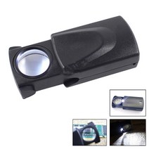 루페 루뻬30X 보석상 루페 미니 LED HD 돋보기 휴대용 포켓 핸드헬드 동전 스탬프, 한개옵션0