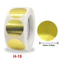 레이저 레벨기 레이저줄자 레이저수평자 500pcs 라운드 황금 광택 레이블 장식 스티커 색상 코드 도트 노란색 파란색 검은 색 패키지 씰링 스크랩북, 500PCS 스타일 19