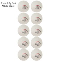 탁구공 Huieson 10 개 소재 테이블 테니스 공 40mm 직경 2.8 그램 3 스타 ABS 플라스틱 탁구 훈련, [02] White 10