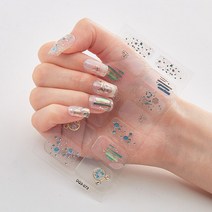 네일아트스티커 반경화 젤 네일 아트 스티커 패션 단색 매니큐어 데칼 UV LED 램프 필요 장식, [08] DQ3-048