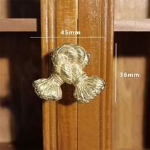 금관 악기 가구 손잡이 문 내각 부엌 찬장 서랍 빈티지 황금 매듭 단 하나 구멍, 01 gold