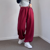[벌룬핏/6color] 트렌디한 힙무드 비비드 고퀄 3단 쭈리 와이드 밴딩 롱 조거 팬츠 #댄서 #스트릿 #힙걸 #유니크 #아메카지]비비조거팬츠