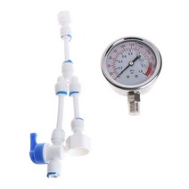 압력게이지 2in1 정수기 탭 파이프 압력 게이지 테스트 미터 0-1.6MPA 진동 방지 측정기