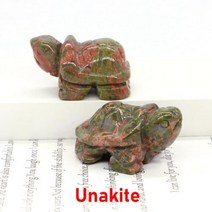 고급 벼루 돌벼루 서예용품 단계연 동상 홈 풍수 장식 액세서리 천연 돌 영기 동물 그림 수족관 치유 크리스탈 조각, Unakite+1pcs