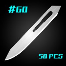 세라믹칼 정육칼 일본 독일 명품칼 중식칼 장미칼#24 #60 메스 블레이드 스테인레스 스틸 접는 나이프 조각, 03 No.60 50Pcs