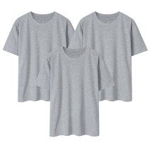 남녀공용 30수 베이직 라운드넥 면 티셔츠 3장세트