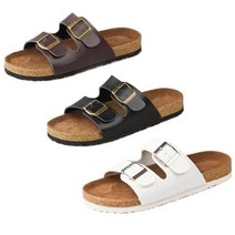 시원한 남여공용 코르크 슬리퍼 가죽 여름 봄 샌들 샌달