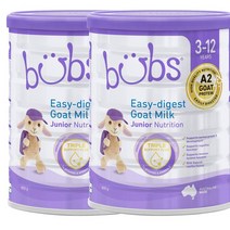 법스 호주 Bubs Goat Milk 이지 다이제스트 주니어 3-12세 산양 분유 800g, 2팩