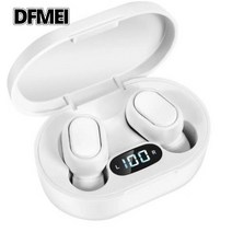 DFMEI 무선 이어폰 미니 이어폰 스포츠 블루투스 이어폰, E7S화이트