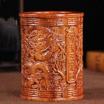 서예붓거치대 홀더 붓걸이 중국 회화 서예 용품 붉은 백단향 유 천우 롱 투 브러시 냄비 컨테이너 펜, 1.1