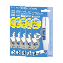플러스 수정테이프 WH-605 본체 5개