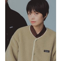 COVERNAT 리버시블 카라리스 쉐르파 집업 자켓 세이지 그린 CO2203JK03SG
