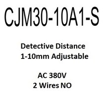 용량 성 근접 센서 스위치 cjm30-10a2-s 금속 탐지기 센서 10mm 탐지 범위 조절 가능한 레벨 센서, CJM30-10A1-S-AC380V, 협력사, 30MM