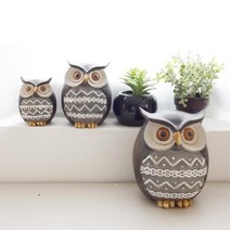 콘솔 디피 장식 북유럽 패턴 부엉이 3p 디스플레이