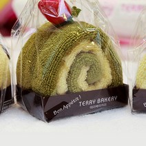 [송월타월] 테리베이커리 롤 조각 케익 핸드타월, 분홍(딸기)1장, 1개