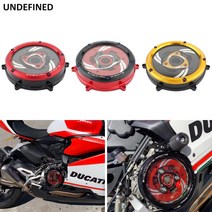 클리어 클러치 커버 프로텍터 가드 오토바이 엔진 방수 cnc 알루미늄 합금 ducati, 빨간색