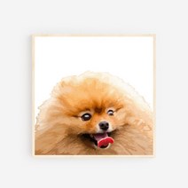 모두의팩토리 일러스트 강아지 나무액자 20종 반려견 우드 벽걸이액자 액자, AI09.포메라이안