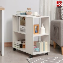 JS리빙 협탁 침대 침실 미니 거실 서랍장 엔틱 사이드 테이블 수납장 선반 모던 거실장 보조 수납 인테리어 베드 2단 이동식 화이트 원목 철재 H_05 60x30x60